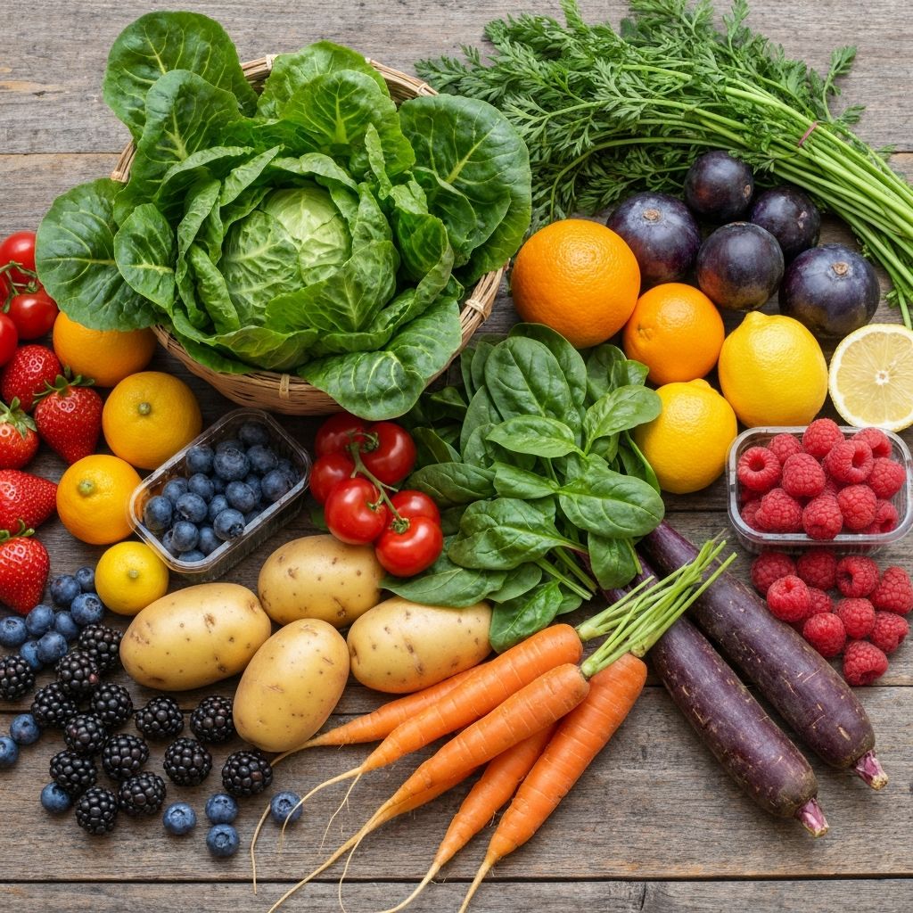 Friss gyümölcsök és zöldségek